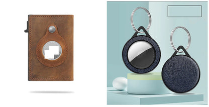 Men's RFID Slim Wallet with AirTag Slot